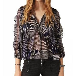 NEW BASH angela 3/4 sleeves blouse in blue